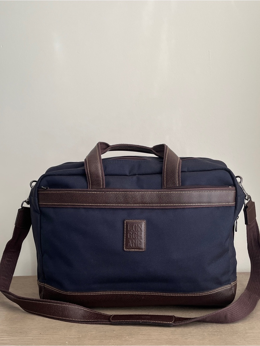Longchamp Boxford L Briefcase Blue Laptop Business Bag Msrp $435